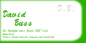 david buss business card